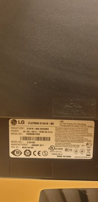 Монітор LG FLATRON E1941