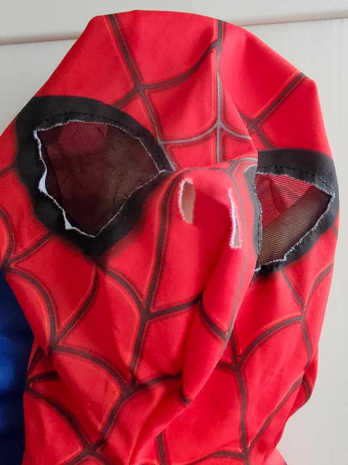 jak nowy strój przebranie bal spidermana z maską 5-6 lat