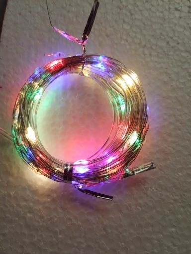 Гірлянда Роса 10м на USB з пультом+батерейка. Працює від павербанка