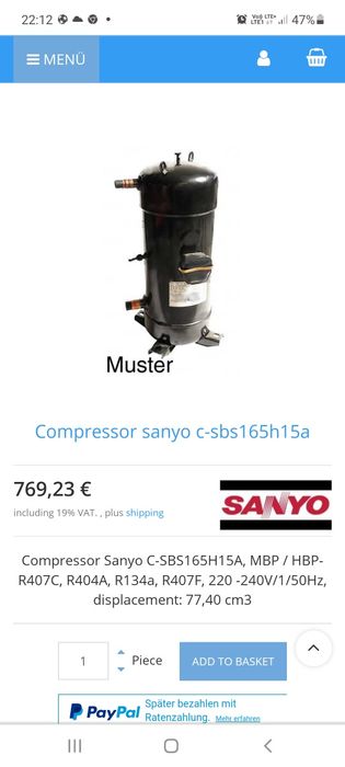 Sprężarka olejowa sanyo