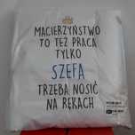 Poduszka Prezent Macierzyństwo to też praca tylko szefa trzeba nosić..