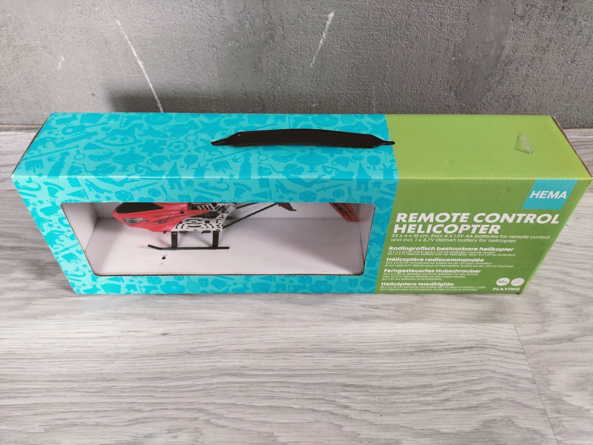 Zdalnie sterowany czerwony helikopter Hema 25cm