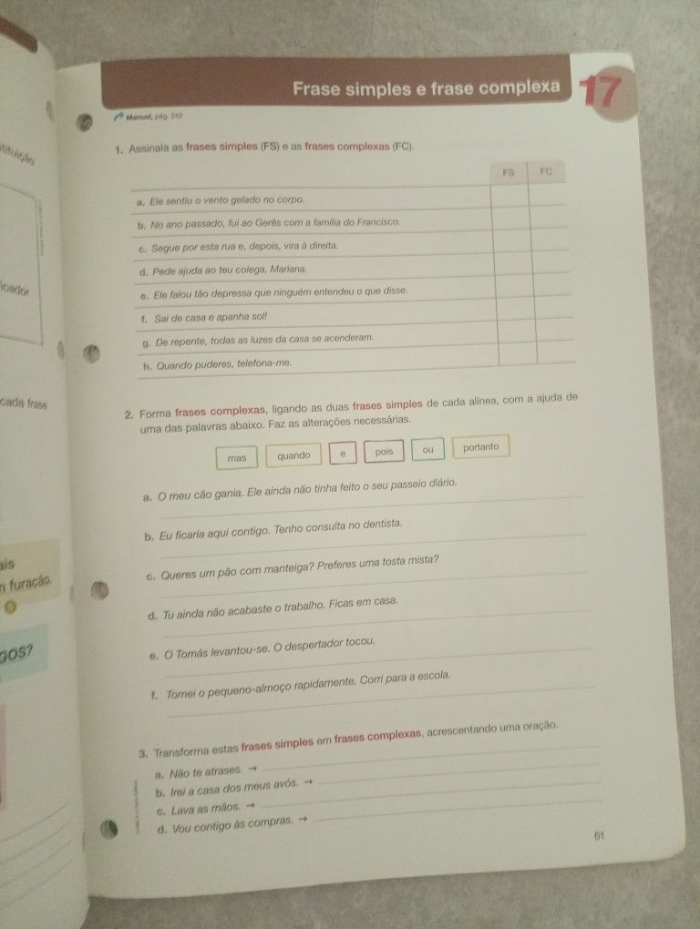 Livro Aberto 6 caderno de atividades português