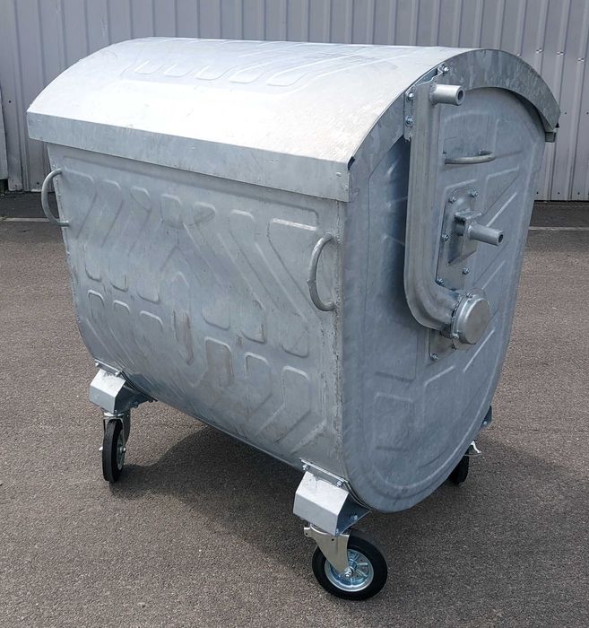 Контейнер для мусора оцинкованный ТБО евроконтейнер мусорный бак 1100