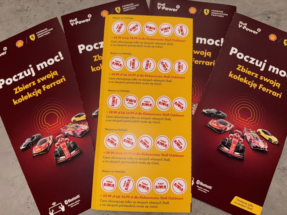 Naklejki na zdalnie sterowane autka Ferrari x Shell