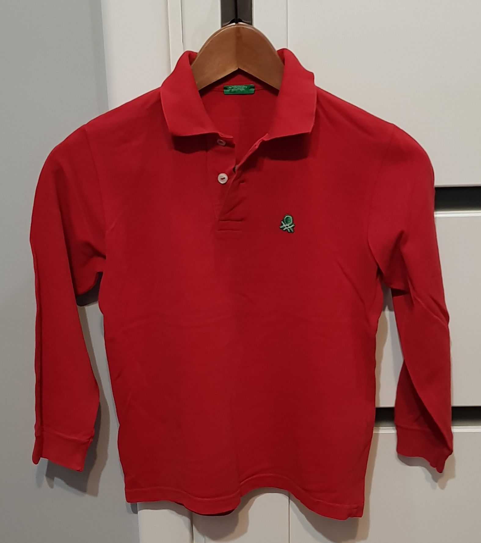 Benetton polo długi rękaw roz.8-9 lat.130 cm