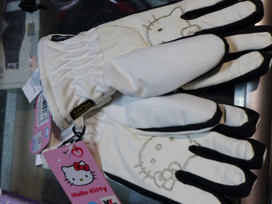 Rękawice narciarskie HELLO KITTY białe rozm. 7.5