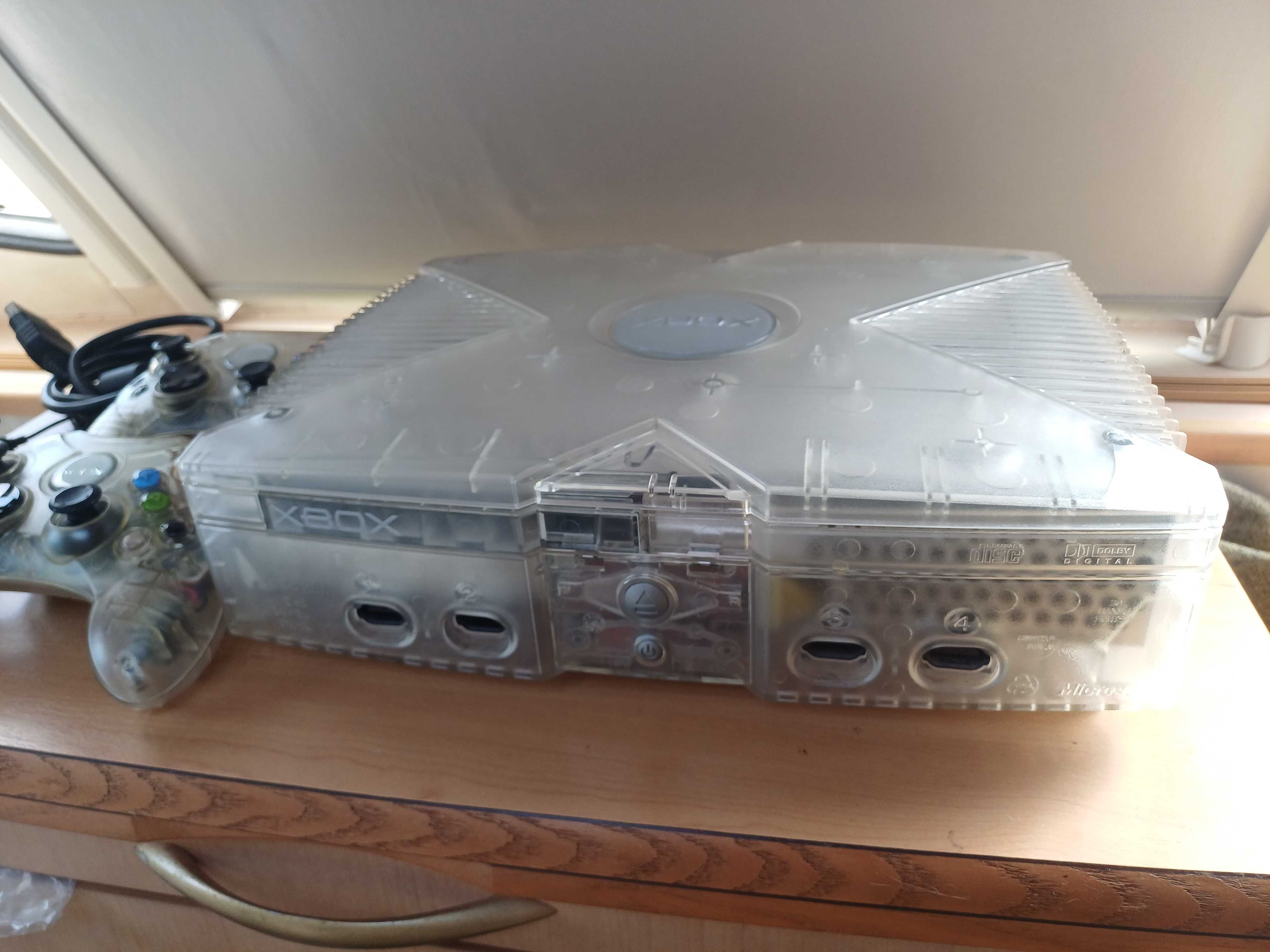 Xbox Crystal Clássico  Consola +2 Comandos