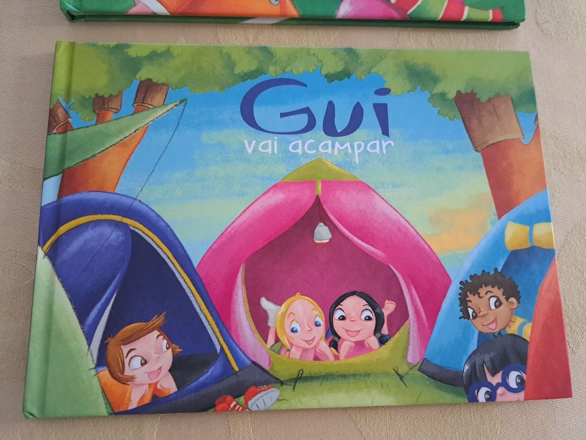 3 livros Gui vão acampar, um campeão apaixonado e a aventura nas macie