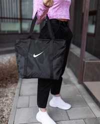 Большая сумка шоппер найк спортивная сумка черная