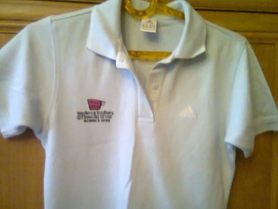 Bluzka damska polo Adidas niebieska.