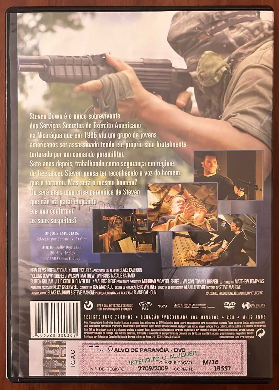 DVD "Alvo de Paranóia"