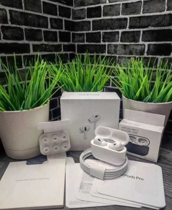 Топовые Наушники Airpods pro 2 с шумоподавлением 1в1 +чехол