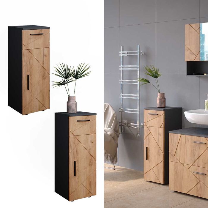 SZAFKA Midi Irma, Antracyt Dąb, 30 x 81 cm 5209
