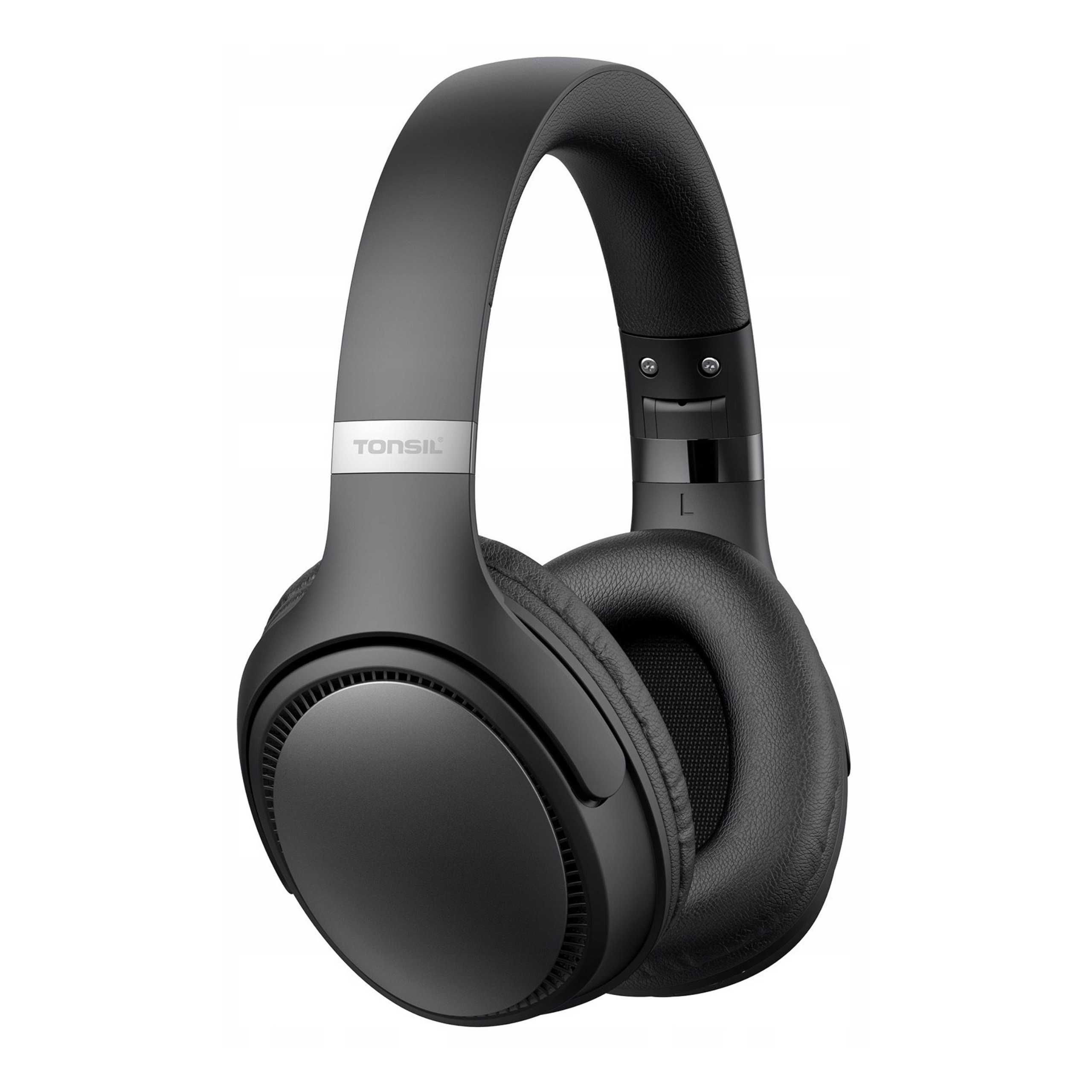 Słuchawki Nauszne Tonsil BT 5.3 Premium Czarne - Prezent Święta