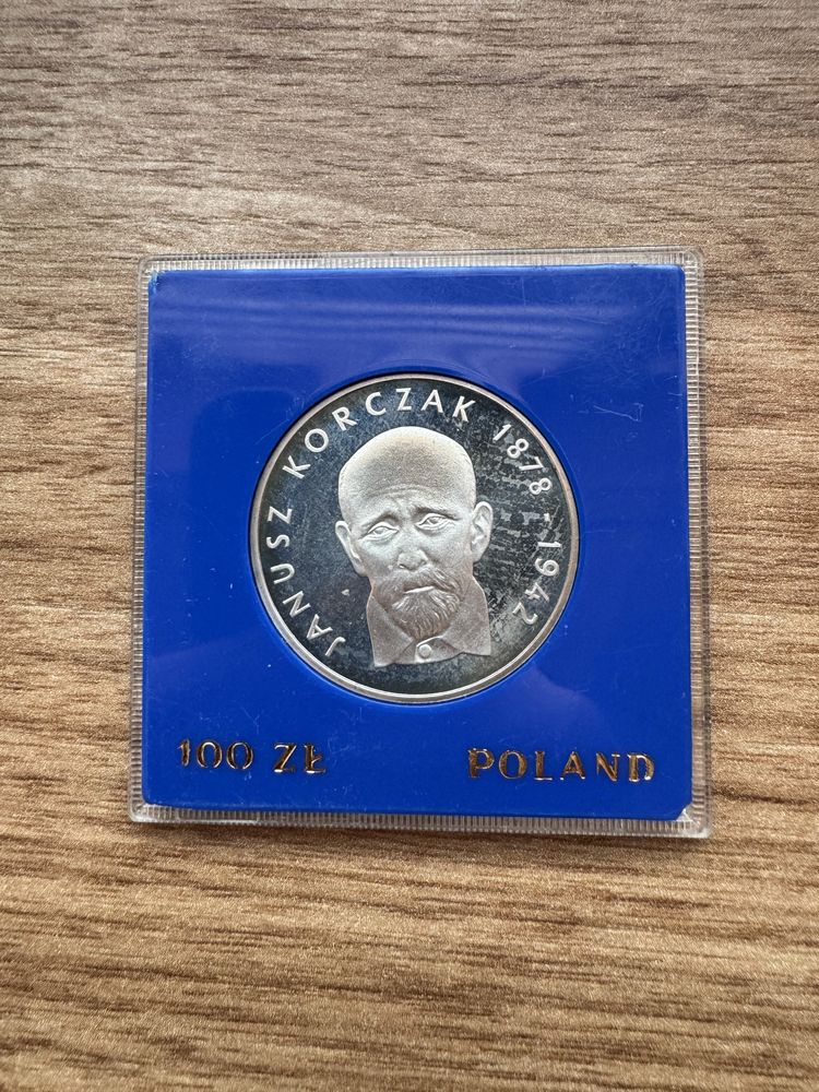 Srebrna moneta kolekcjonerska 100 zł Janusz Korczak