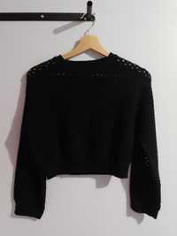 Sweter ażurowy H &M czarny 146/152 nienoszony