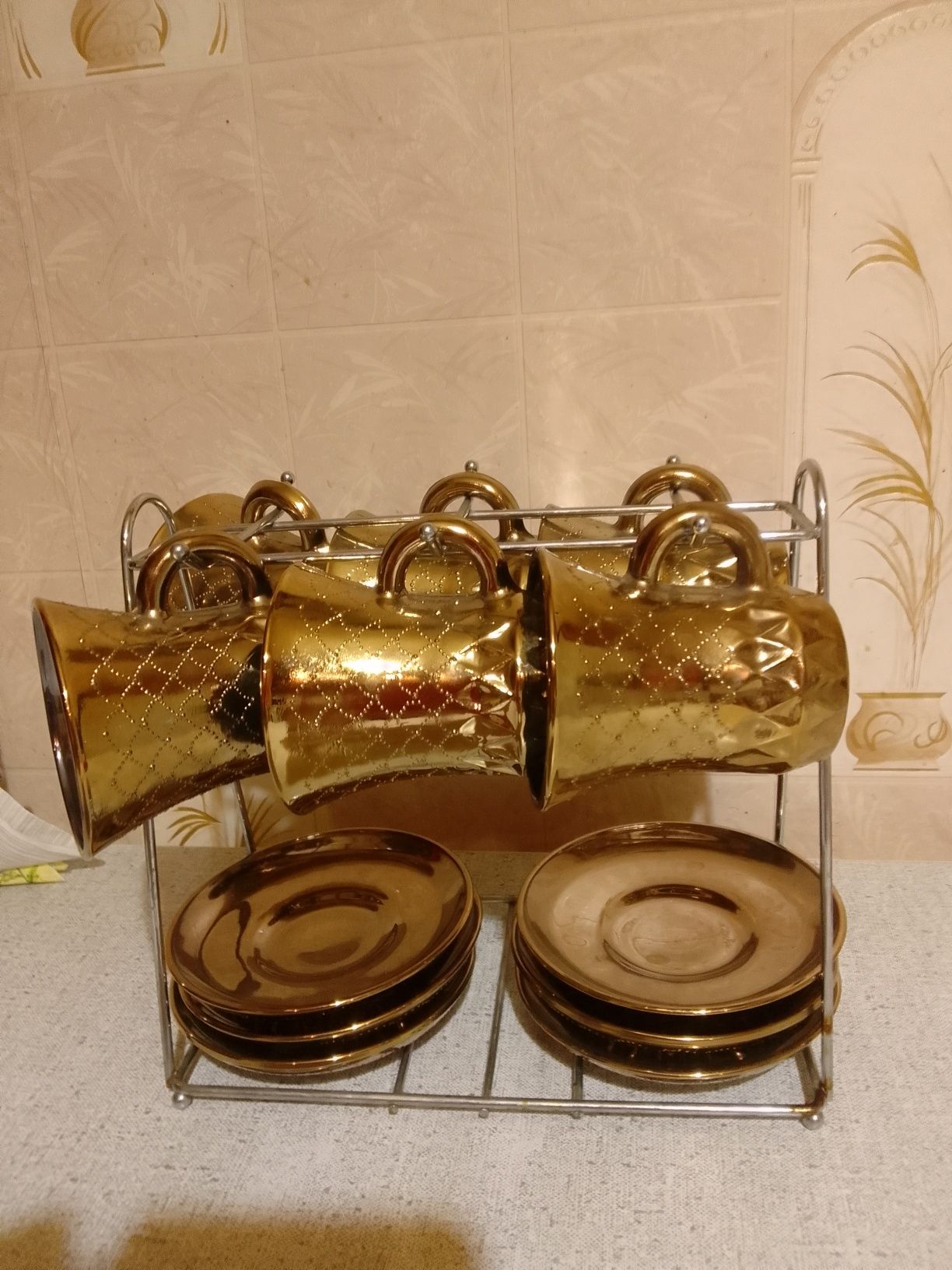 Сервиз коффейный золотой