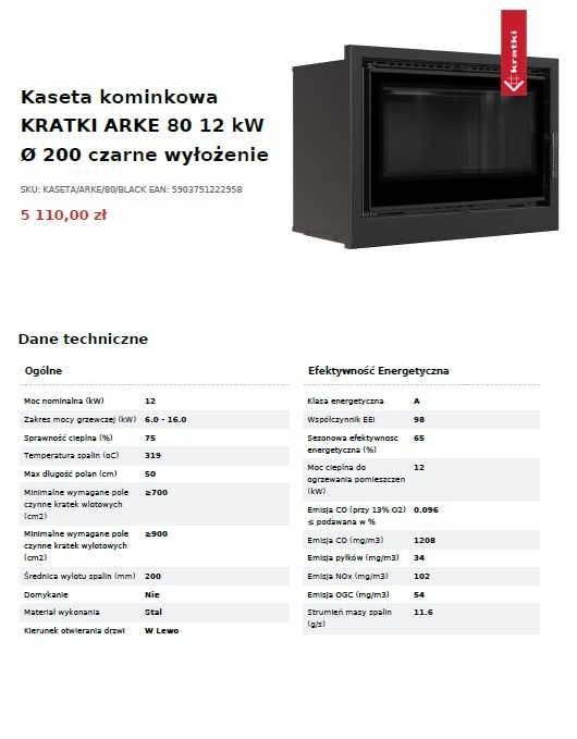 Kominek Arke 80 12kW