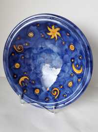 Piękna ręcznie malowana sygnowana patera ceramiczna.