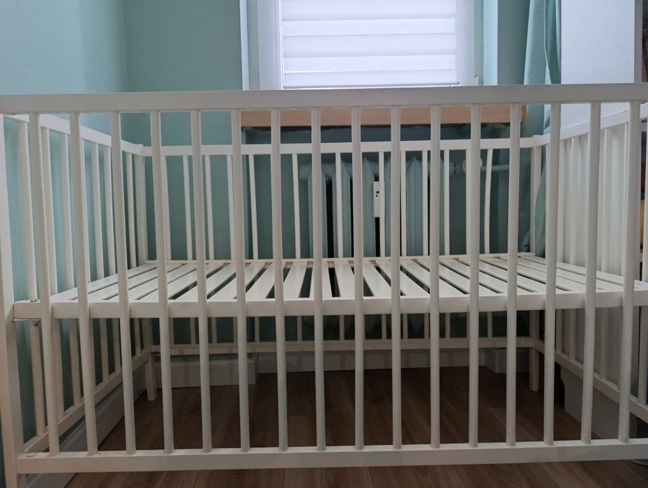 Łóżeczko białe 120x60