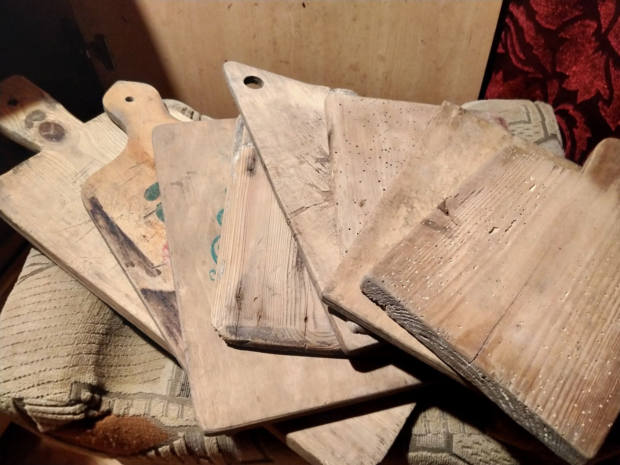 Stare deski drewniane do krojenia 8szt.