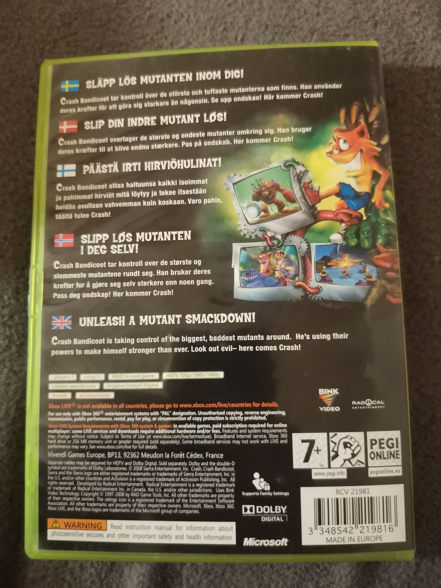 Crash mind over mutant xbox 360