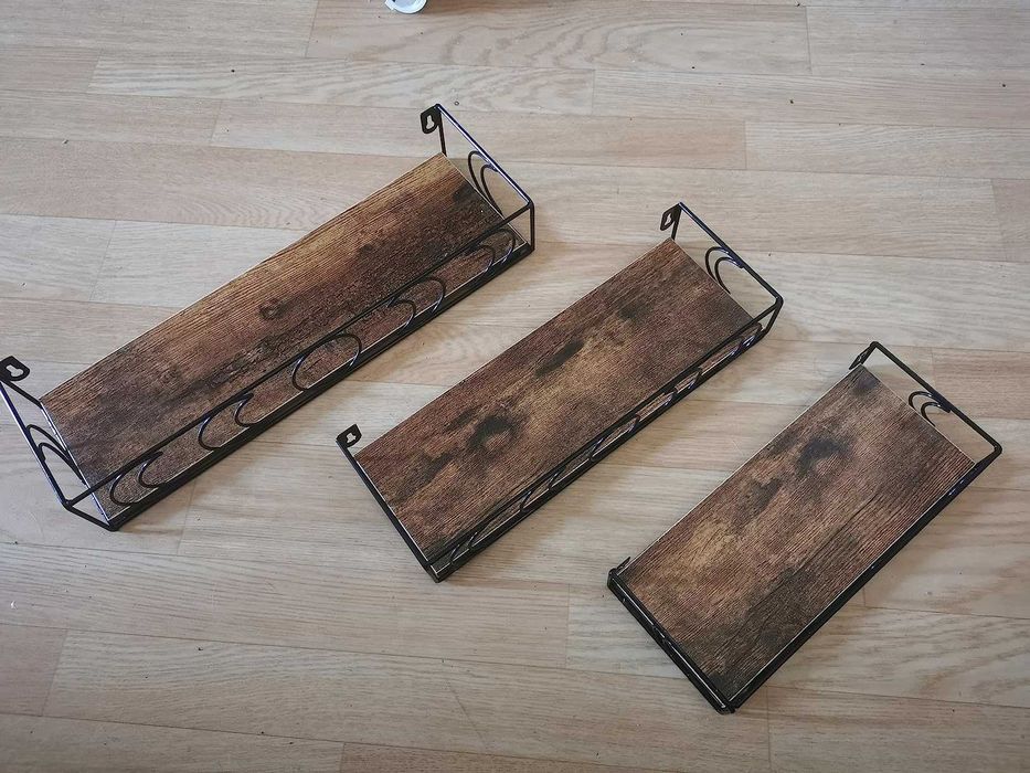 Dekoracja ścienna kwietnik wzór loftowy ażurowy 3 sztuki