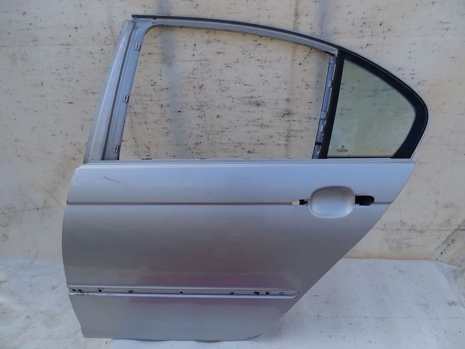 DRZWI LEWE TYŁ TYLNE BMW E46 SEDAN TITANSILBER - PIERWSZY LAKIER F-VAT