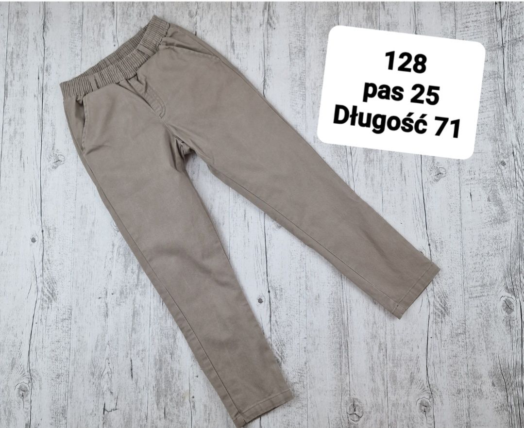 Spodnie 122 chłopięce bawelniane Eleganckie wizytowe  miękkie wygodne