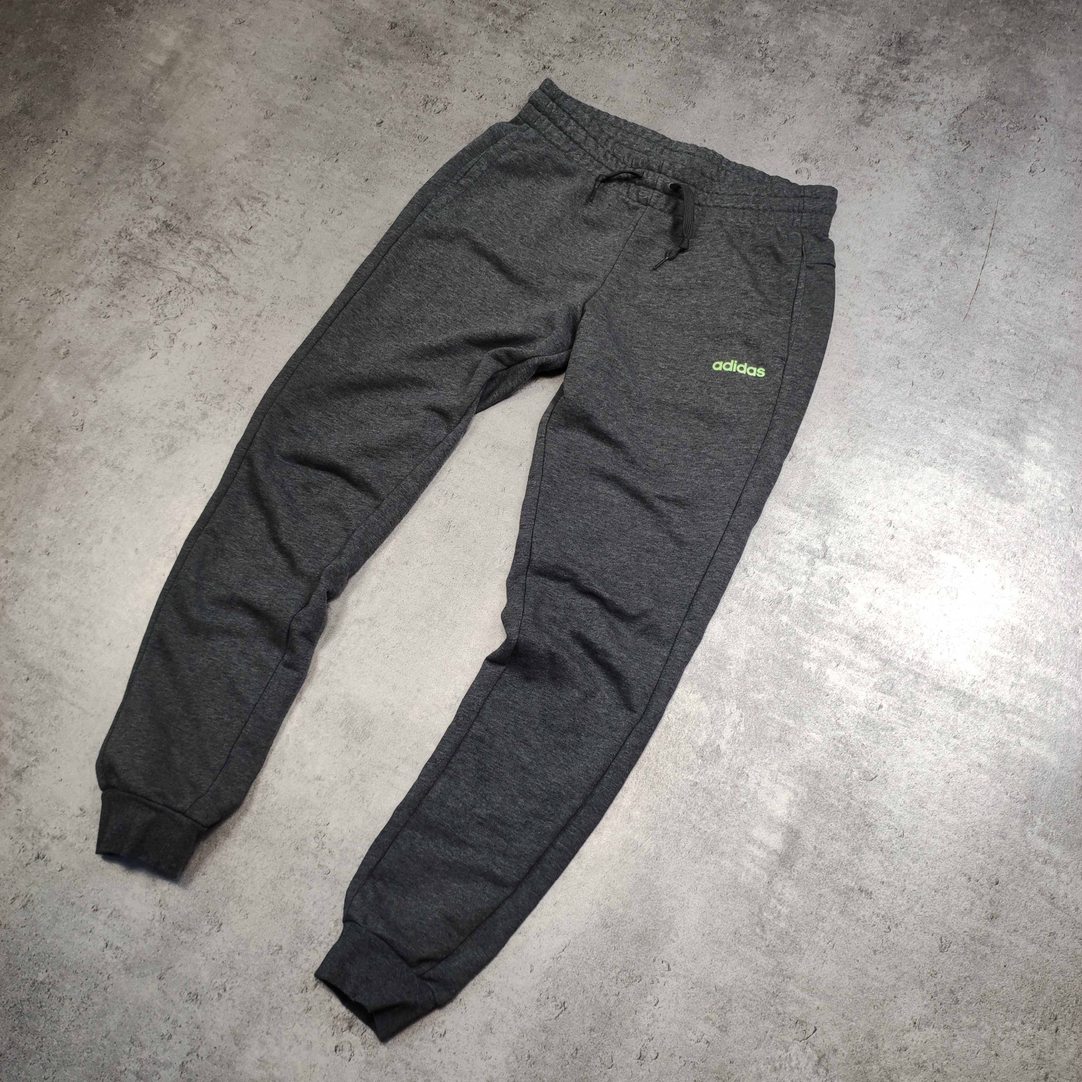 MĘSKIE Dresy Sportowe Adidas Ciemno Szare Clima Trening Casual Logo