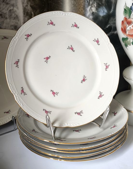 Serwis obiadowy Chodzież Szczecin róże piękna stara porcelana