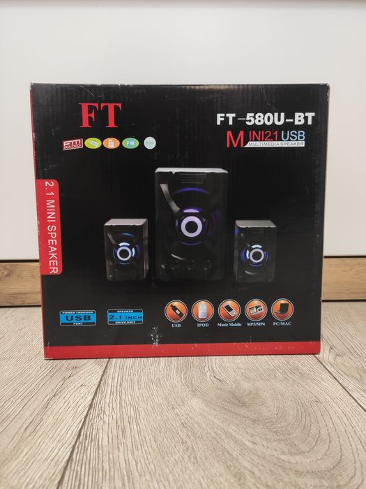 Комп'ютерні колокі BLUETOOTH з сабвуфером  FT-580u-BT