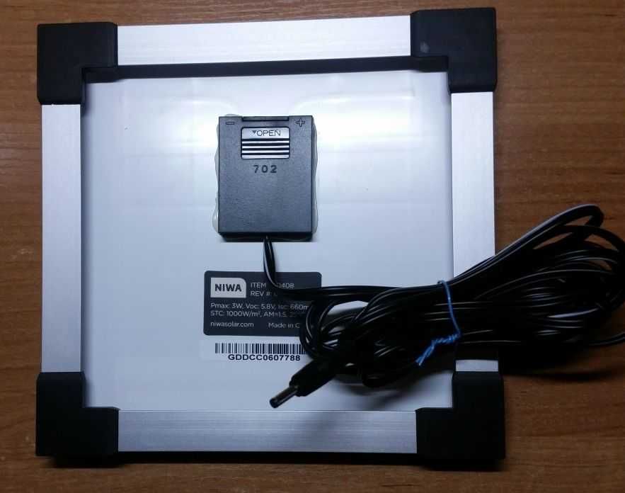 Солнечная панель 3W, 19x19 см — для зарядных устройств и DIY-проектов