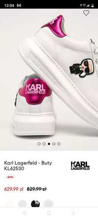Sneakersy buty sportowe damskie KARL LAGERFELD KL62530 skóra nat. 41