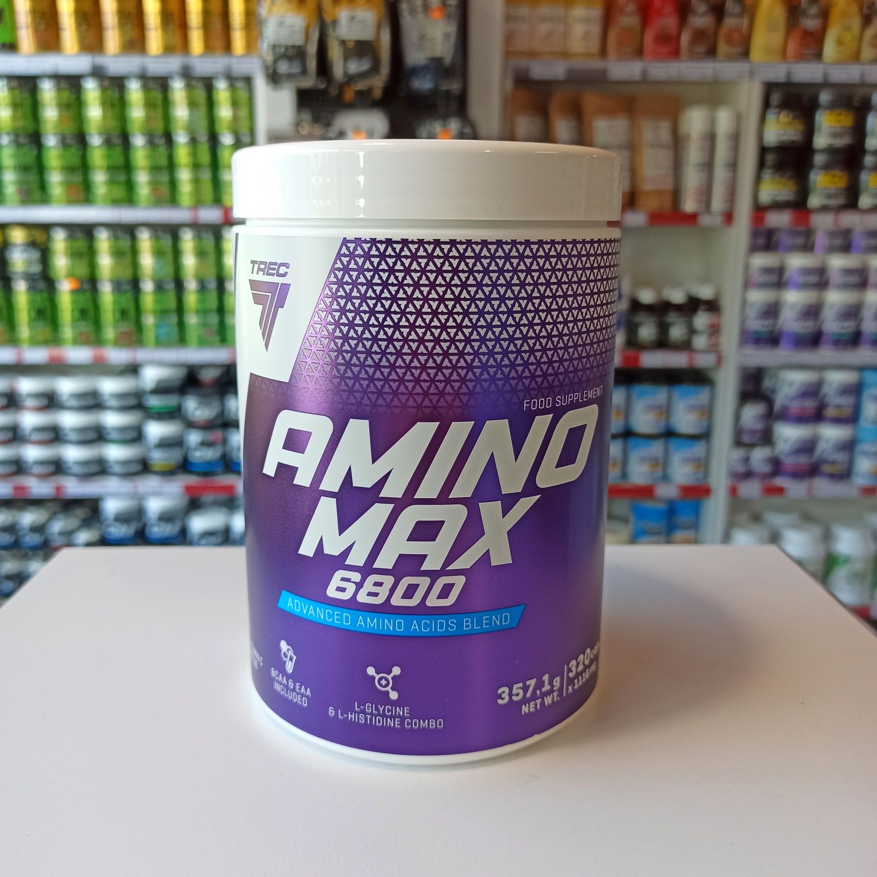 TREC Amino MAX 6800, 320kaps Aminokwasy Egzogenne, BCAA, Odżywki Sklep