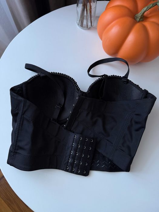Корсет жіночий з бусами  чорний розмір с-м святковий корсет для жінок