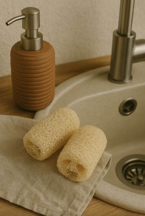 Натуральні мочалки з люфи