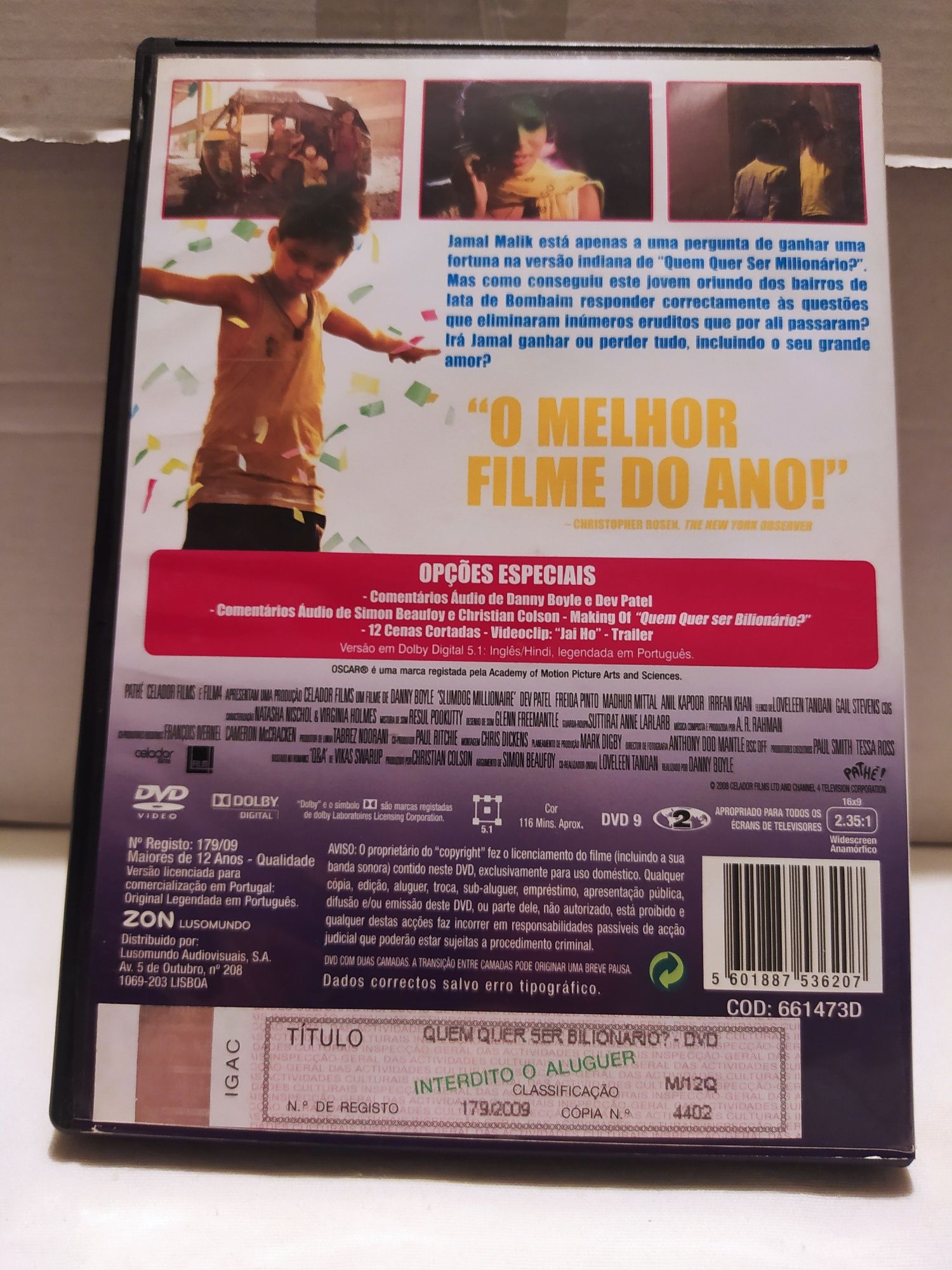 DVD. Quem Quer Ser Bilionário?