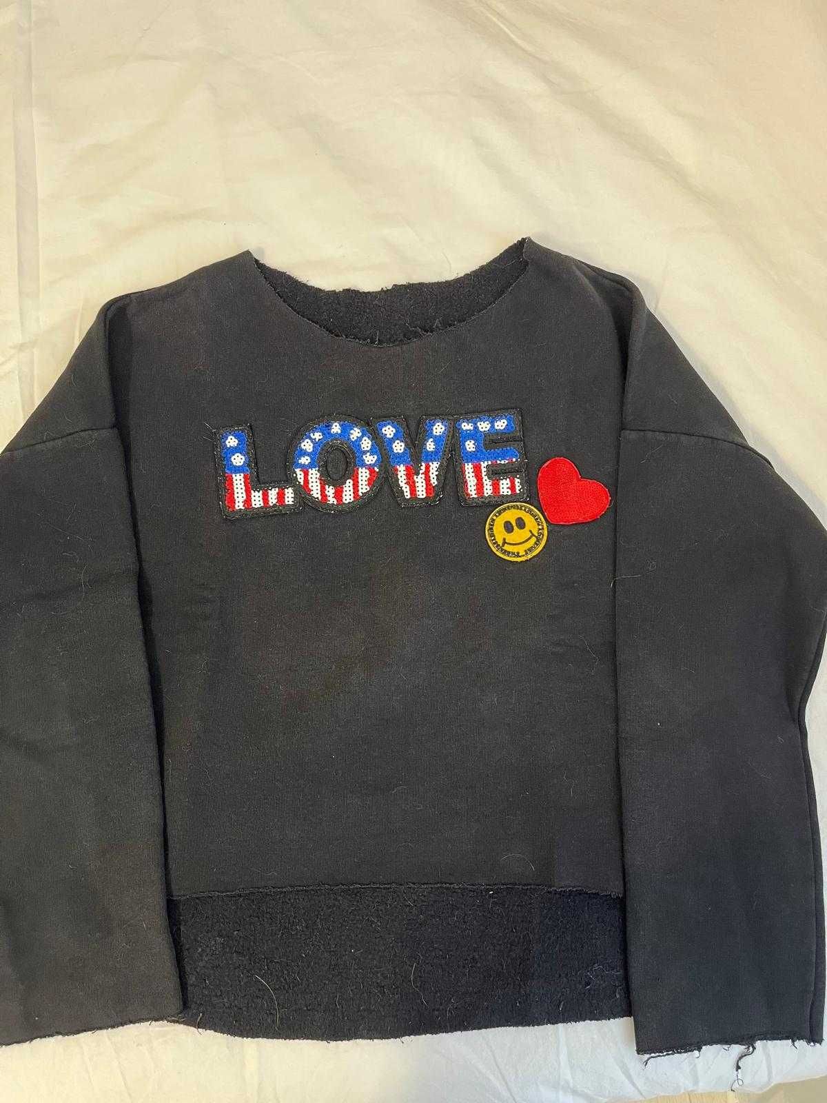 Sweater / Moletom preto de inverno com tecido quente no interior