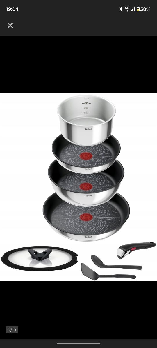 Zestaw patelni i garnków TEFAL INGENIO EMOTION - 8 elementów indukcja