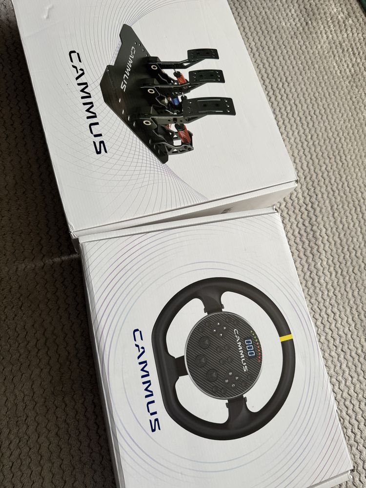 Zestaw gamingowy wyscigowy, sim racing setup, cammus c5, lc100, kierow