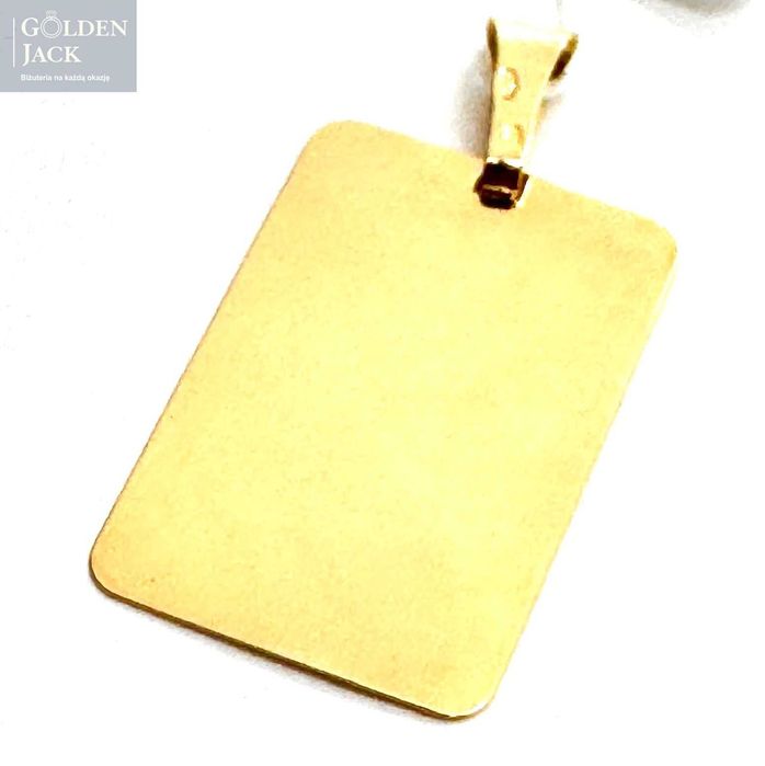 Złota zawieszka Blaszka wzór Grecki złoto pr. 585 waga 2,76 g 3,8 cm