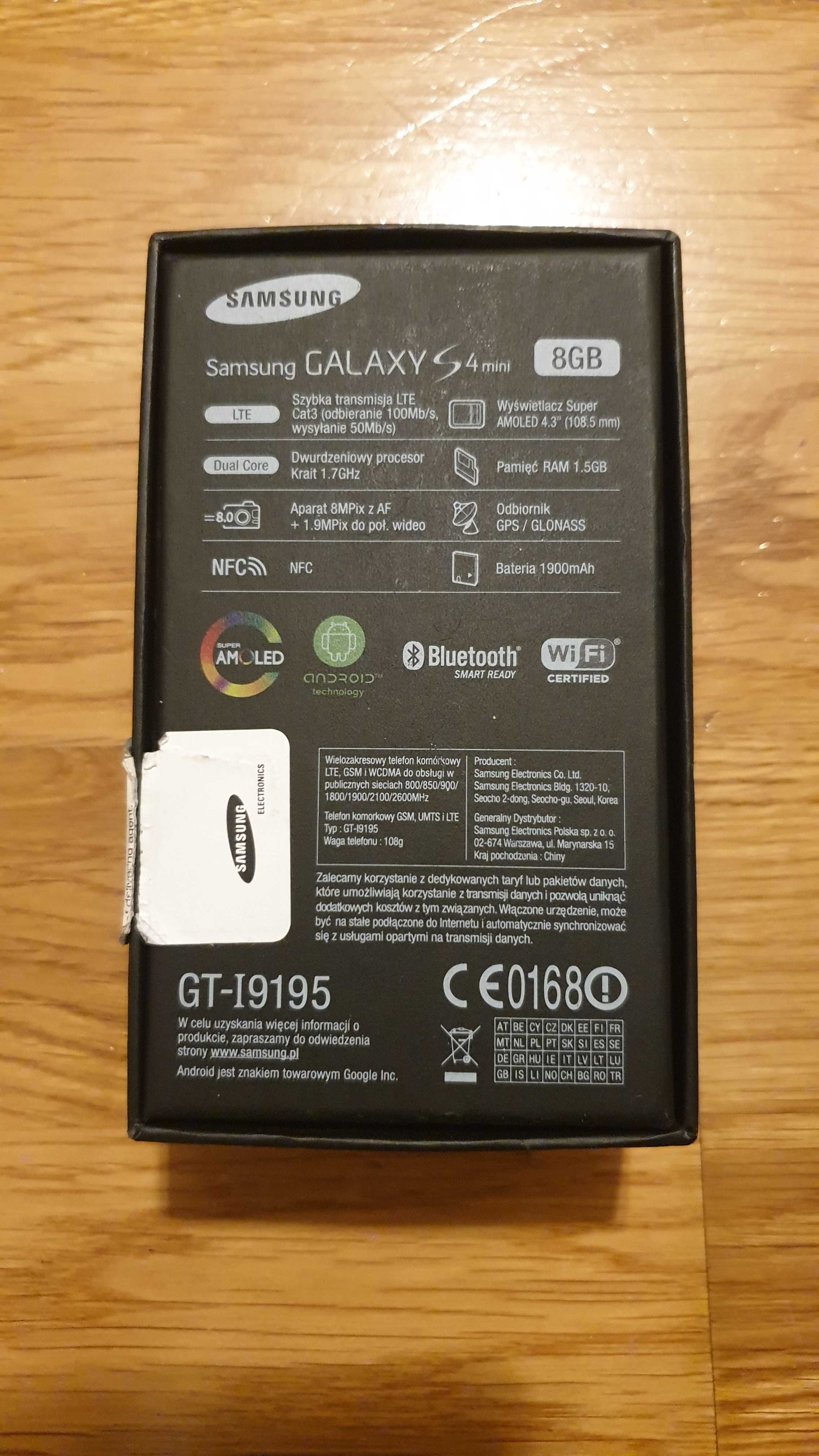 Samsung Galaxy S4 mini 8/1,5GB
