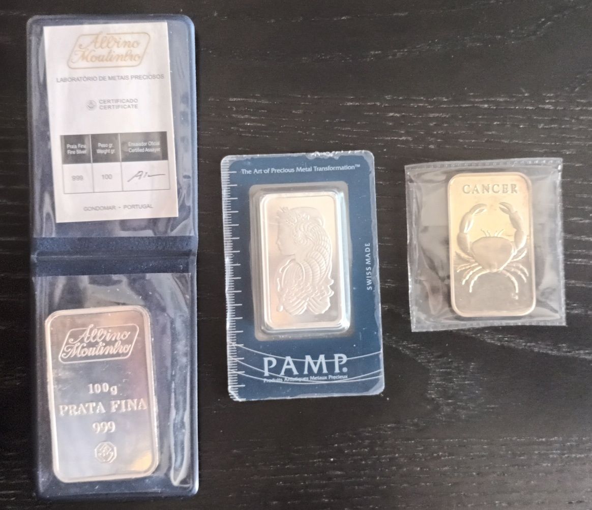 Moeda / barra / medalha / onça em prata