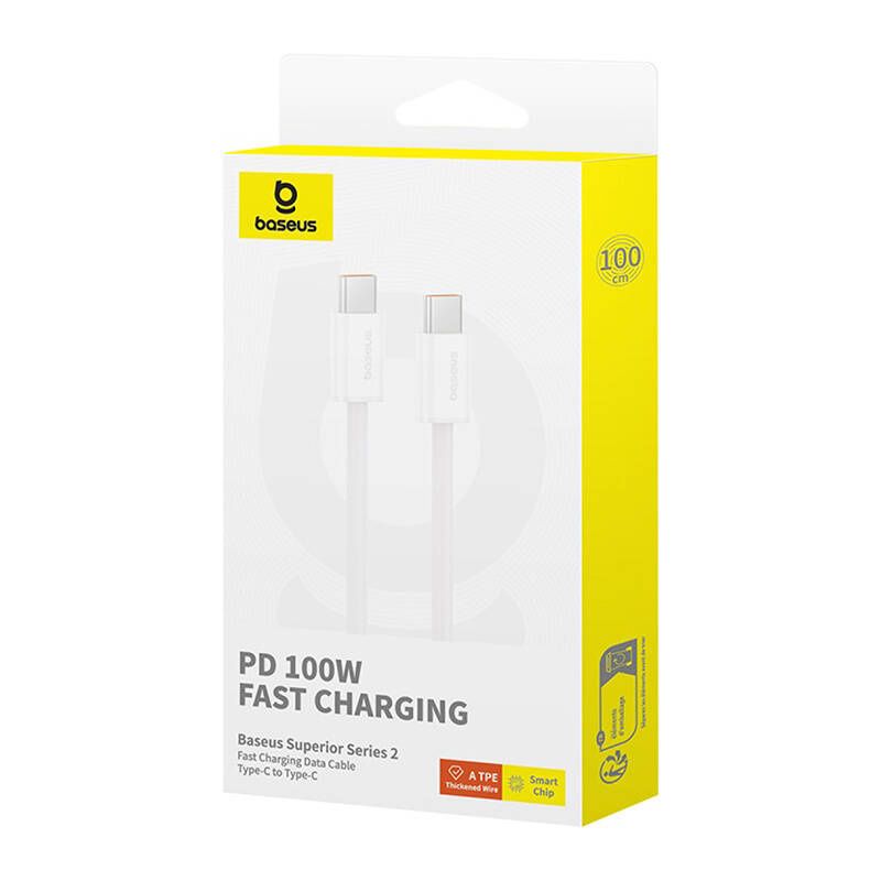 Kabel szybkiego ładowania USB-C do USB-C Baseus Superior 2 100W 1m