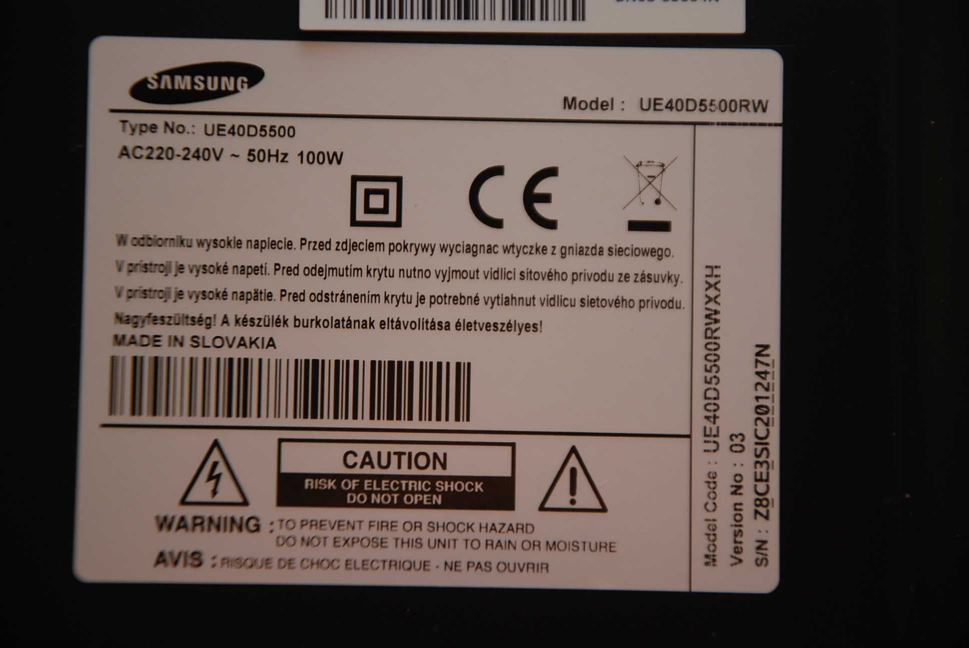 Podświetlenie krawędziowe BN64 -01639A #3 z TV SAMSUNG UE40D5500