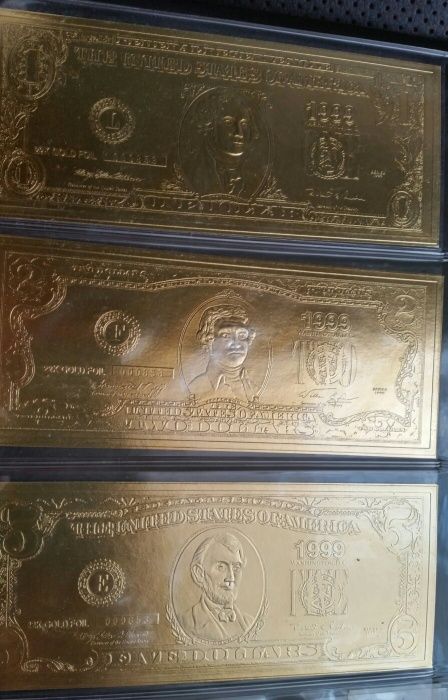 Kolekcja zlotych banknotow $