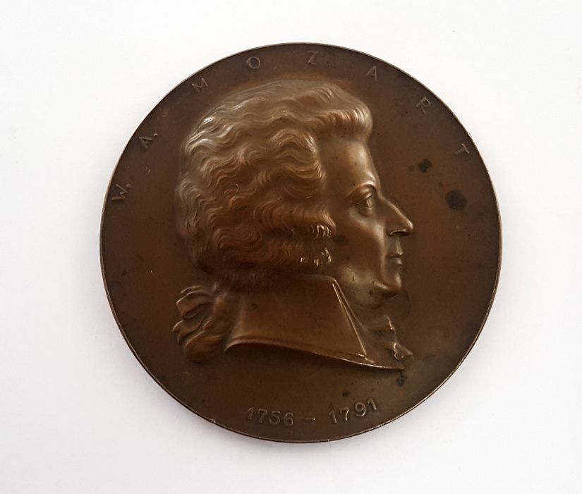 Medal okolicznościowy z brązu - W. A. Mozart 1756 _ 1791