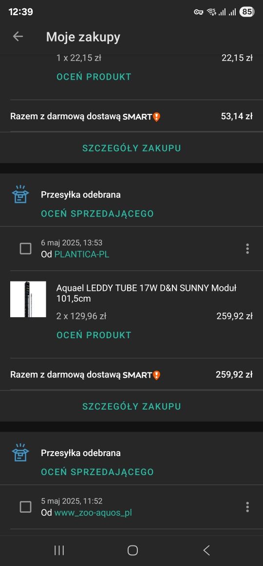 Aquael LEDDY TUBE 17W D&N SUNNY Moduł 101,5cm
